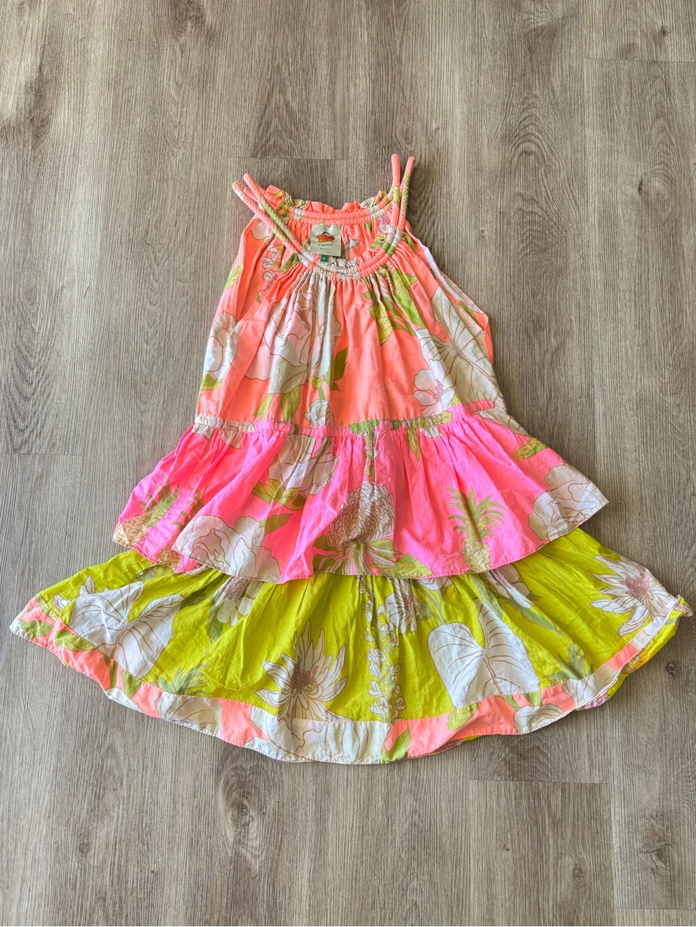 Women’s Farm Rio mixed neon garden mini dress